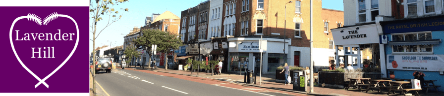 Header: street view of Lavender Hill in Battersra